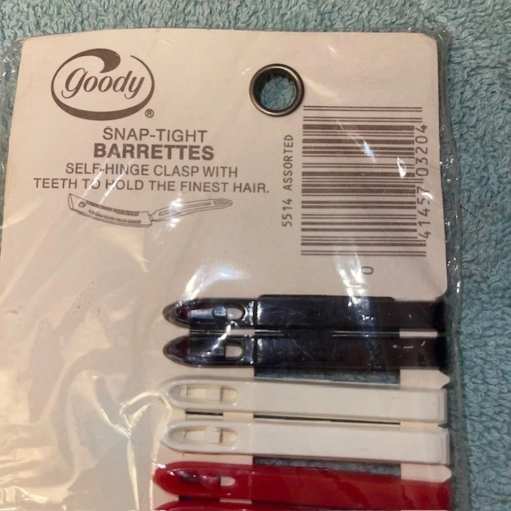 NEW OS Vintage 1975 Goody Snap Tight Barrettes 14 Pack Multi Color Hair Clip USA